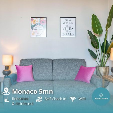 Frontiere De Monaco - Balconnet Vue Mer - Ba Apartment Beausoleil Ngoại thất bức ảnh