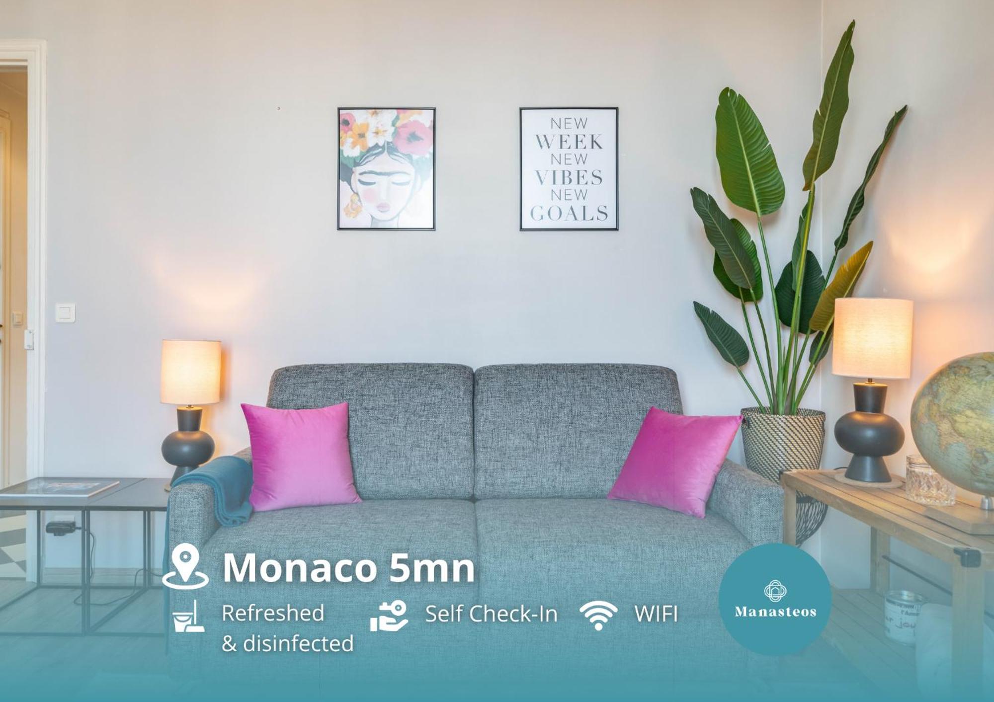 Frontiere De Monaco - Balconnet Vue Mer - Ba Apartment Beausoleil Ngoại thất bức ảnh